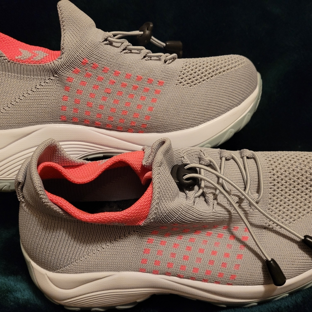 Gray and Pink Women's Athletic Shoes